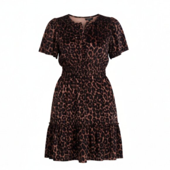 Betsey Johnson Dresses & Skirts - French Connection Women's Leopard Velvet Dress Size L,XL,XXL NWT  Pockets NWT